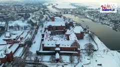 Zimowy Malbork. Zobacz wideo z drona TvMalbork - grudzień 2023