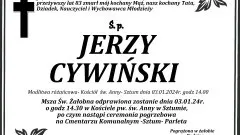 Zmarł Jerzy Cywiński. Żył 83 lata.