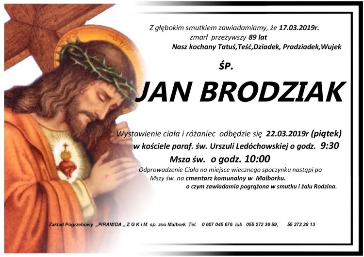 Zmarł Jan Brodziak. Żył 89 lat