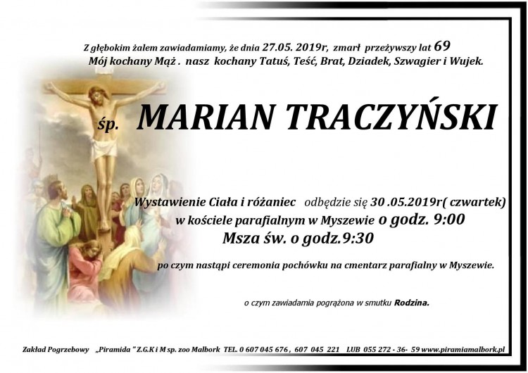 Zmarł Marian Traczyński. Żył 69 lat
