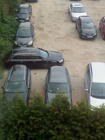 Mistrz (nie tylko) parkowania na parkingu w Malborku.