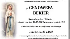 Zmarła Genowefa Bekier. Żyła 91 lat.