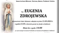 Zmarła Eugenia Zdrojewska. Miała 74 lata.